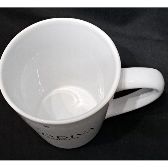 Godiva Belgium 1926 White Ceramic Coffee Mug with Snowflakes - Picture 2 of 6